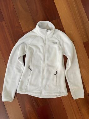 The North Face Women's White Teddy Fleece Zip Jacket